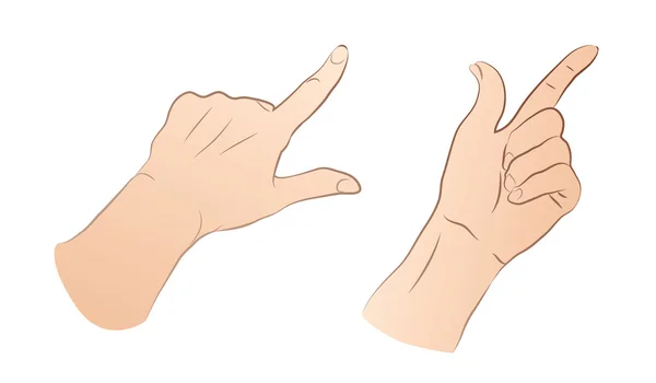 Pointant les mains — Image vectorielle