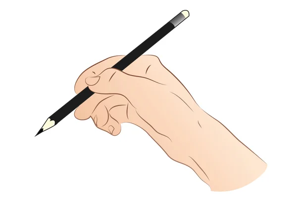 Рука с карандашом — стоковый вектор