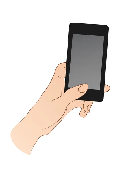 Рука тримає смартфон або телефон — стоковий вектор