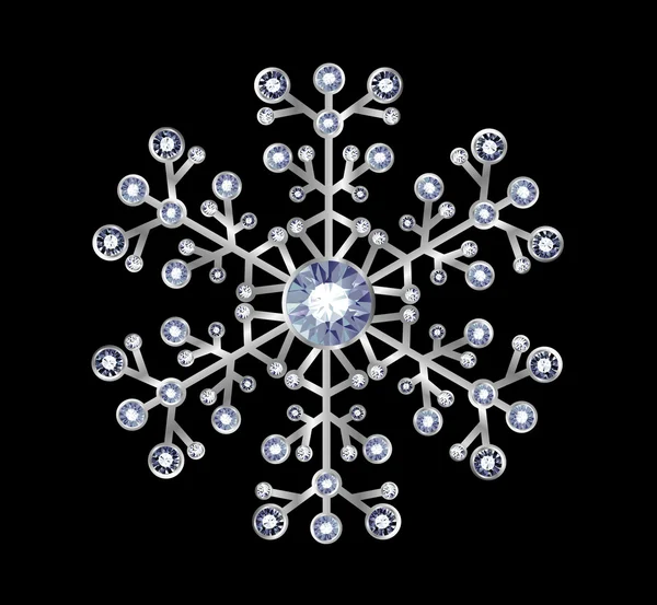 Diamond Snowflake — Stock Vector