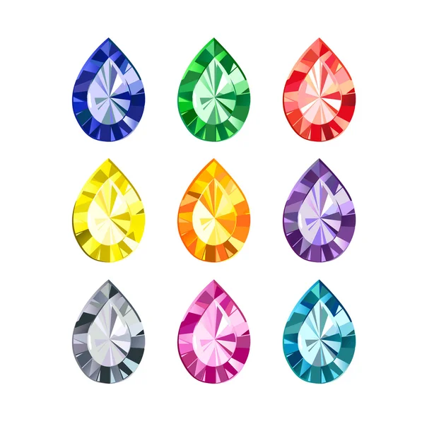 Gemas de colores — Vector de stock