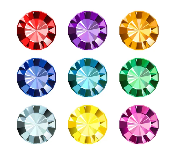 彩色的宝石 — 图库矢量图片