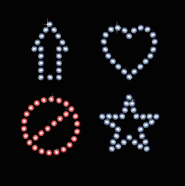 Symboles de diamant — Image vectorielle