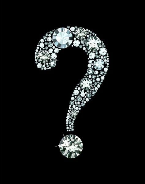 Diamant Question Mark — Image vectorielle