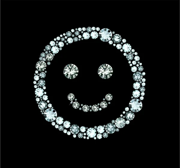 Diamante sorriso — Vettoriale Stock
