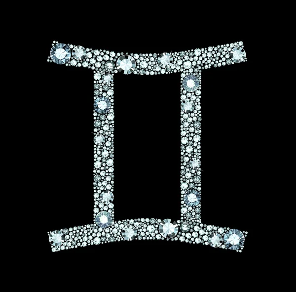Diamant Gemini Symbole — Image vectorielle