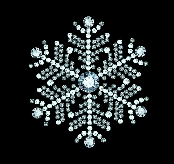 Diamant sneeuwvlok — Stockvector