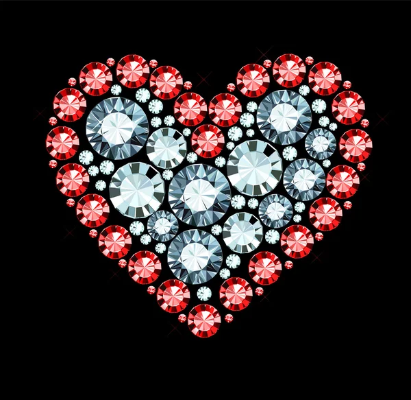 Coeur de gemme — Image vectorielle