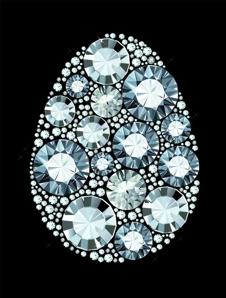 Uovo di Pasqua diamante — Vettoriale Stock