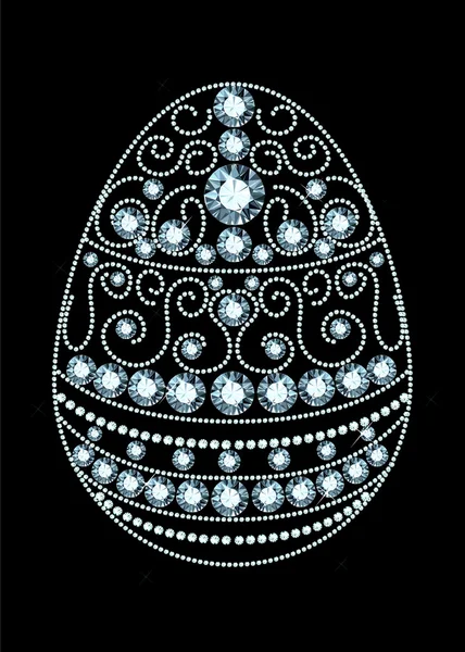 Алмазное пасхальное яйцо — стоковый вектор