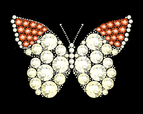 Mariposa gema — Vector de stock