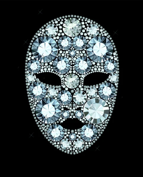 Maschera di diamante — Vettoriale Stock