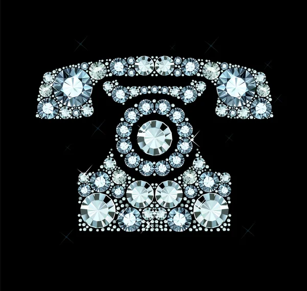 Diamond Telephone — Stock Vector