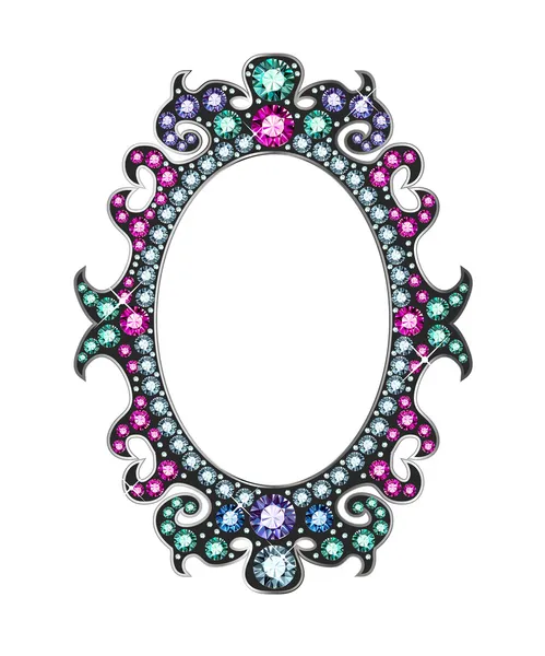 Gem spiegel frame — Stockvector