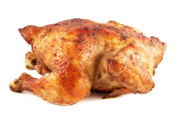 Whole baked chicken isolated — Stock Photo, Image