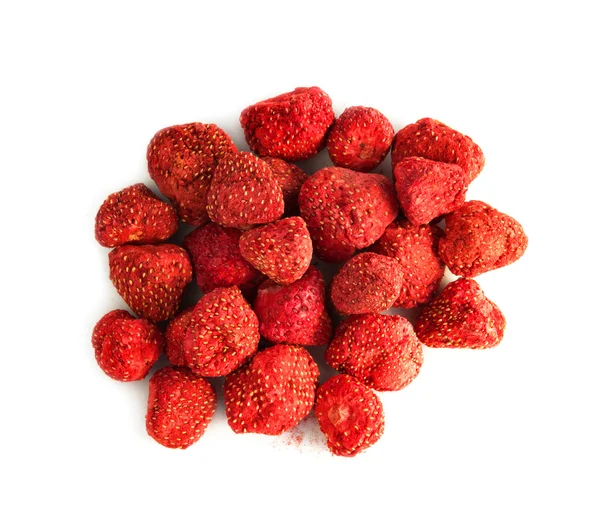 Freeze-dried berries, strawberries, isolated — Stock Photo, Image