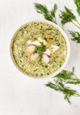 okroshka - Rus soğuk sebze Kvas çorbası