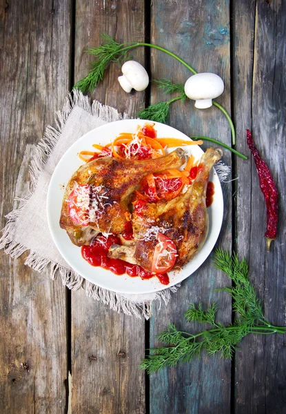 Roasted duck legs — Stock Photo, Image