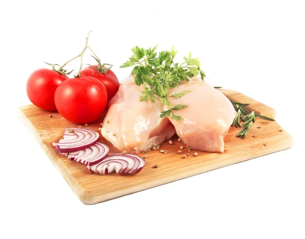 Raw chicken breast fillets. Culinary cooking ingredients. — Stock Photo, Image