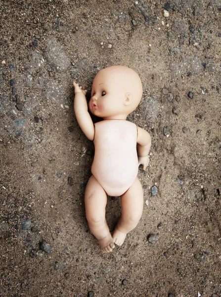 Abandoned Dirty Toy Doll — Stock Photo, Image