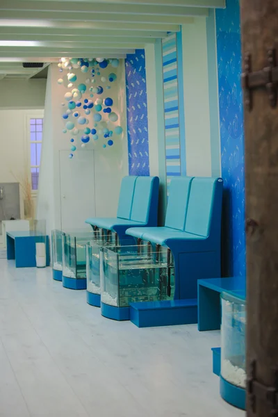 Greek salon with a spa fish pedicure — Stock Photo, Image