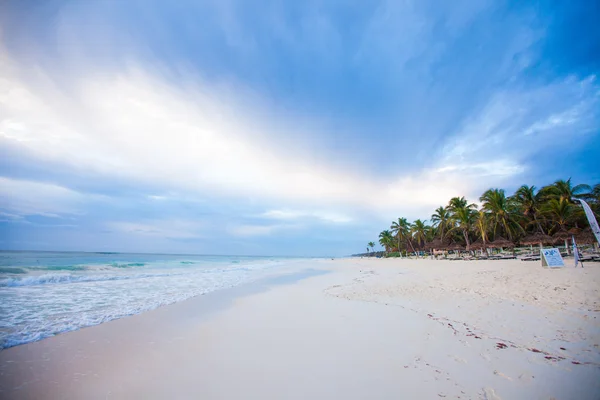Удивительный красочный закат на пляже в Мексике — стоковое фото
