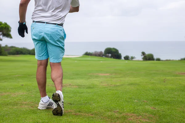 Close-up of a man playing golf — Stock Photo, Image