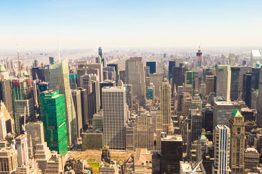 Manhattan'daki empire state building, new york üzerinden Vew