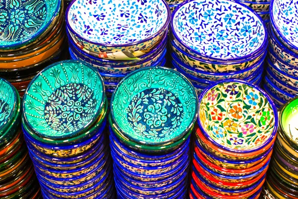 Cerâmica turca tradicional no Grande Bazar — Fotografia de Stock