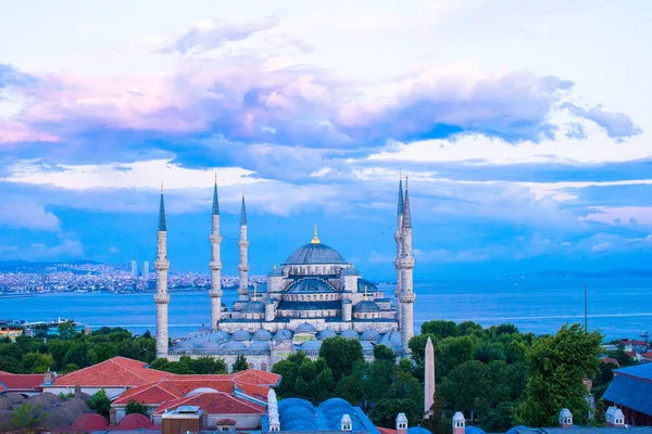 Masjid Biru di Istanbul, Turki, distrik Sultanahmet — Stok Foto