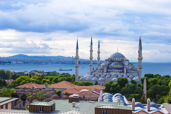 Masjid Sultan Ahmet di Istanbul, Turki, distrik Sultanahmet — Stok Foto