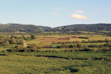 akşam kırsal manzara