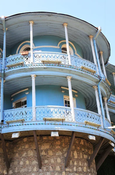 Balconies of Tbilisi under bright sunshine — Stock Photo, Image