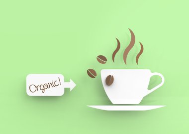 Organic coffee cup clipart
