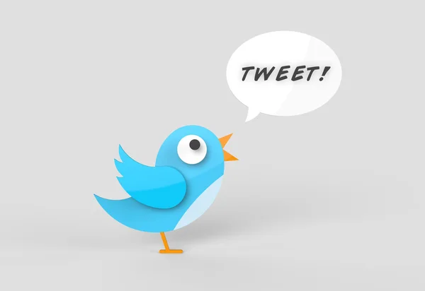 Mesaj tweeting kuş - Stok İmaj