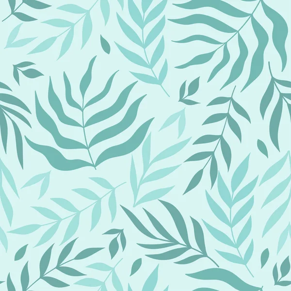 Seamless Tropical Pattern Leaves Light Background Vector Image — Stock Vector