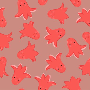 Ahtapot sosisli kusursuz desen. Vektör resmi.