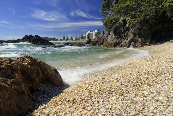 Shelly beach mount maunganui, Nový Zéland — Stock fotografie