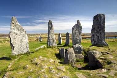 callanish duran taş daire, callanish, Isle of lewis, İskoçya, Birleşik Krallık.