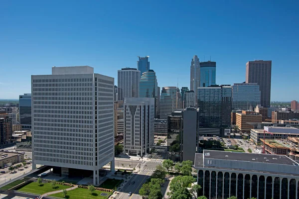 Minneapolis Panorama Pokazujaca Plac Waszyngtona Minnesota — Zdjęcie stockowe