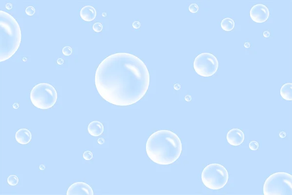 Bath foam soap with bubbles isolated on blue background. Set of shampoo and soap foam lather illustration. High quality illustration