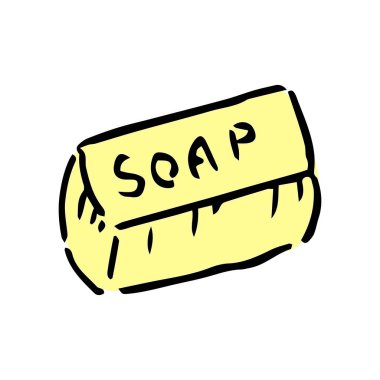 Soap bar. Vector illustration cartoon flat icon isolated on white background. Vector illustration
