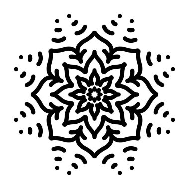 Snowflake icon. Christmas and winter theme. Simple flat black illustration on white background. Vector illustration