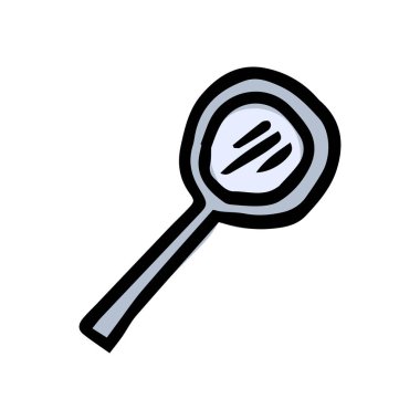 Search doodle icon vector. Magnifying glass symbol, loupe cartoon style. Vector illustration