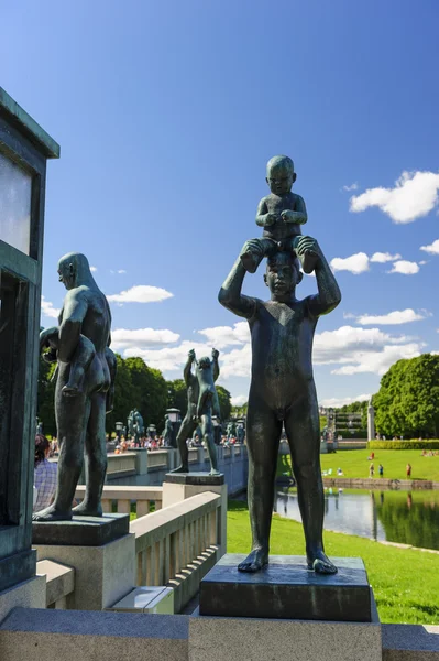 Vigeland sculpture uspořádání, frogner park, oslo, Norsko — Stock fotografie