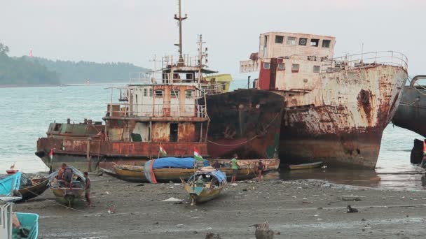 Barcos antiguos — Vídeo de stock