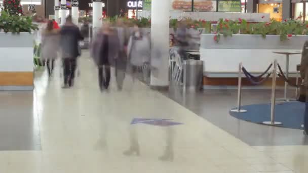 Shoppers in mall — Stock Video