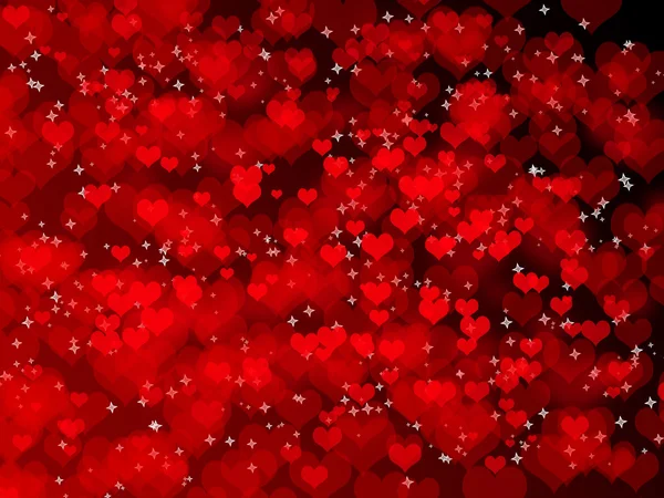 Dark background with hearts — Stock Photo, Image