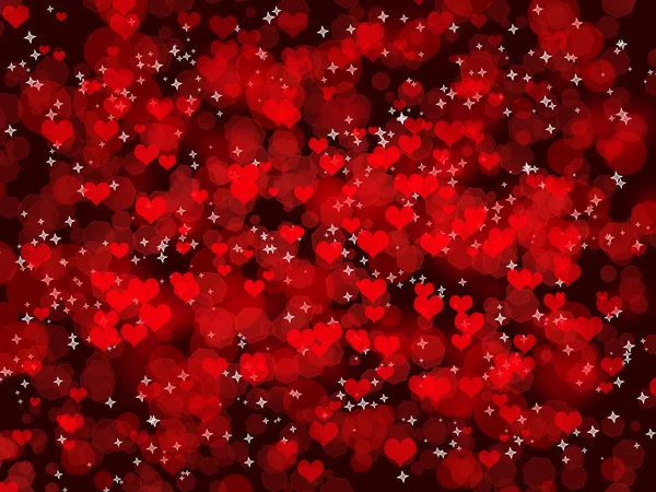 Fondo oscuro con corazones — Foto de Stock