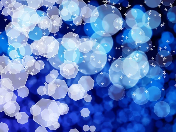 Witte bokeh op blauwe telefoon — Stockfoto